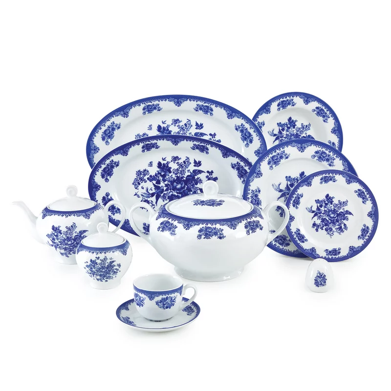 سرویس چینی زرین 12 نفره کامل فلورانس (102 پارچه)