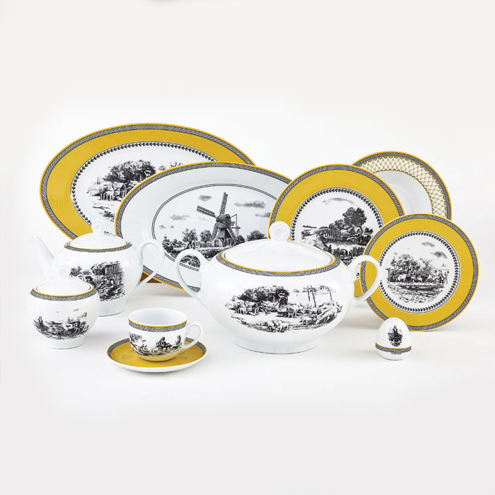 سرویس چینی ۱۲ نفره کامل ویلیج (۱۰۲ پارچه)