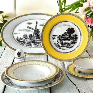 سرویس چینی زرین 12 نفره کامل ویلیج (102 پارچه)