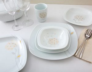 سرویس چینی زرین 12 نفره کامل گلدن لوتوس (98 پارچه)