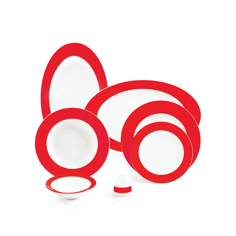 سرویس چینی زرین 6 نفره غذاخوری گیلاس (28 پارچه)