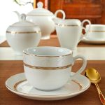 سرویس چینی زرین 6 نفره چای خوری هدیه طلایی (17 پارچه)