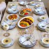 سرویس چینی زرین 6 نفره غذاخوری یاس بنفش (28 پارچه)