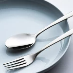 قاشق و چنگال غذاخوری 6 نفره ناب استیل طرح فلورانس استیل براق (12 پارچه)