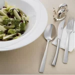 قاشق و چنگال غذاخوری 6 نفره ناب استیل طرح فلورانس استیل براق (12 پارچه)