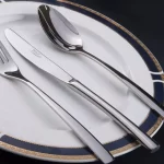 قاشق و چنگال غذاخوری 6 نفره ناب استیل طرح فلورانس استیل براق (12 پارچه)