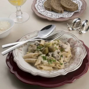 قاشق و چنگال غذاخوری 6 نفره ناب استیل طرح فلورانس استیل براق (12 پارچه)