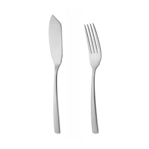 کارد و چنگال ماهی 6 نفره ناب استیل طرح فلورانس استیل براق (12 پارچه)