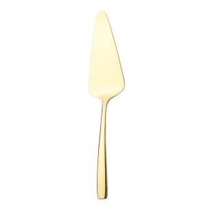 کفگیر سرو کیک ناب استیل طرح فلورانس طلایی PVD (1 پارچه)