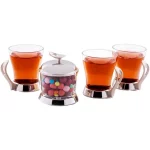 سرویس چایخوری تک استیل مدل لوپ (استیل)