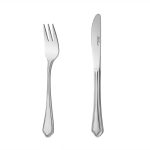 سرویس قاشق و چنگال 24 نفره ناب استیل طرح ونیز استیل براق (98 پارچه)