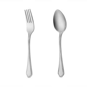 قاشق و چنگال 6 نفره ناب استیل طرح ونیز (12 پارچه)