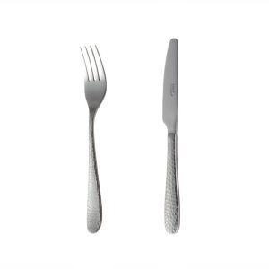 کارد و چنگال میوه خوری 6 نفره ناب استیل طرح واریان (12 پارچه)