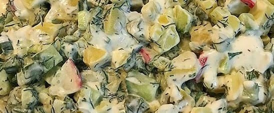 آموزش طرز تهیه سالاد سیب زمینی و شوید 1 salad sibzamini shevid crop