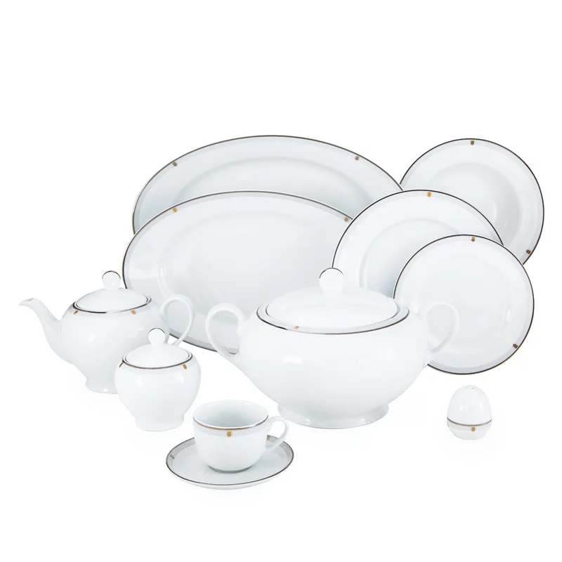 سرویس چینی زرین 12 نفره کامل اپرا (102 پارچه)