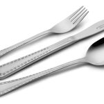 سرویس قاشق و چنگال 12 نفره ناب استیل طرح برلین استیل براق (57 پارچه)