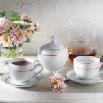 سرویس چینی زرین 6 نفره چای خوری هدیه طلایی (14 پارچه)