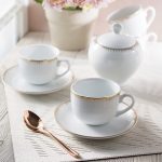 سرویس چینی زرین 6 نفره چای خوری سپیدار (14 پارچه)