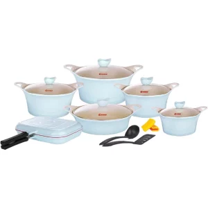 سرویس قابلمه گرانیتی کاندید مدل کاپری (15 پارچه)