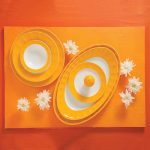 سرویس چینی زرین 6 نفره غذاخوری نارنج نئوکلاسیک (29 پارچه)