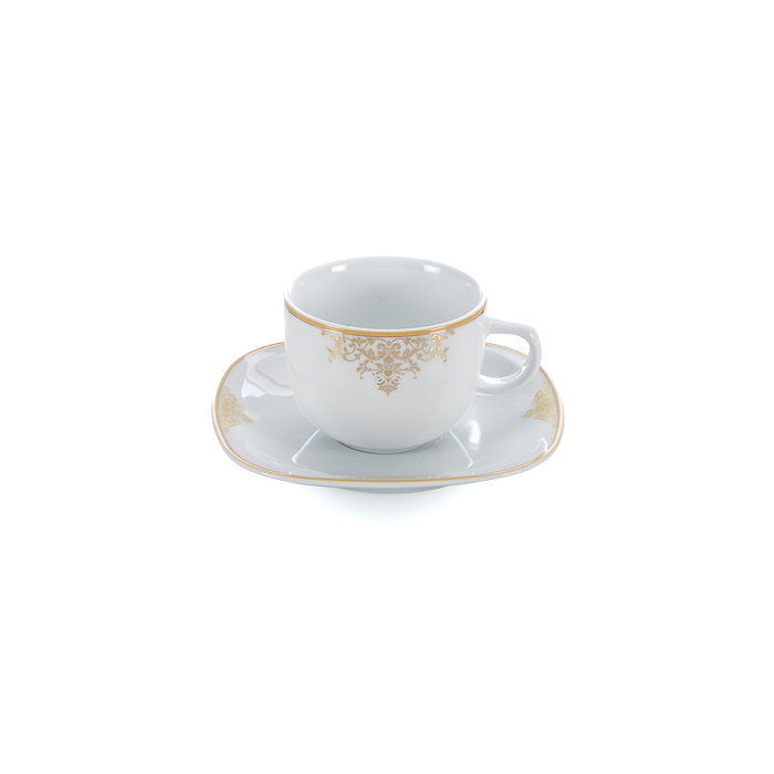 سرویس چینی زرین 6 نفره چای خوری مونت کارلو طلایی (12 پارچه)