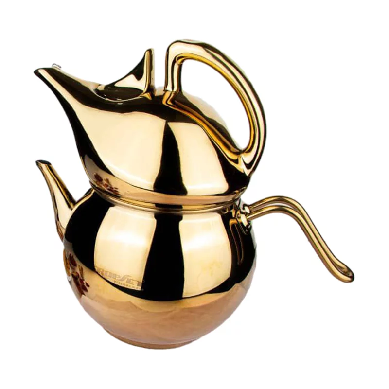 ست کتری و قوری کروپ ست مدل دنیز طلایی کد 305