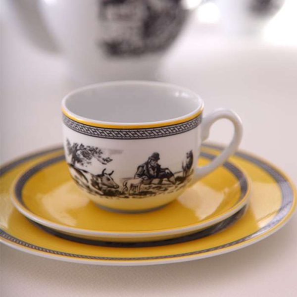 سرویس چینی زرین 6 نفره چای خوری ویلیج (17 پارچه)