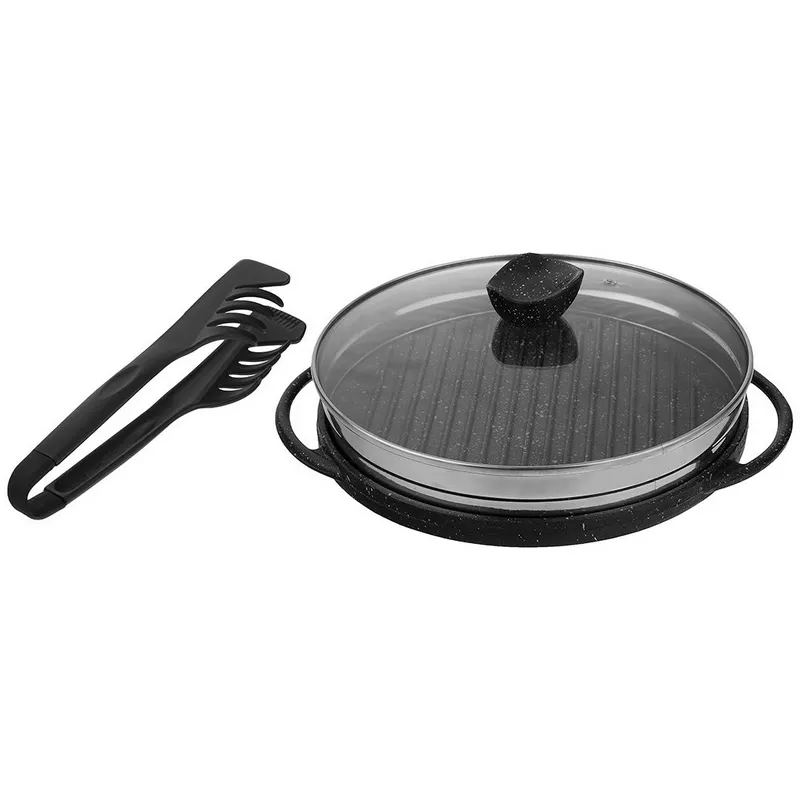 تابه گریل چدنی نالینو مدل Spiza (سایز 28) با درب