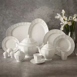 سرویس چینی زرین 12 نفره کامل دلسا (103 پارچه)