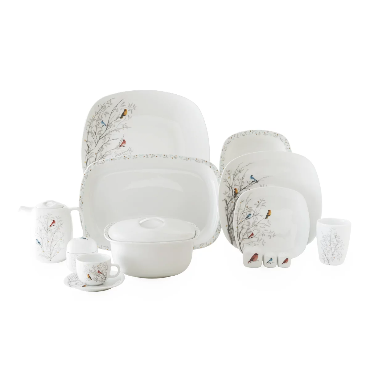 سرویس چینی زرین 12 نفره کامل رسپینا (98 پارچه)