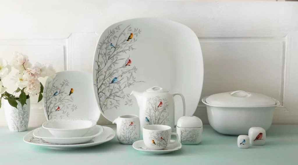 سرویس چینی زرین 12 نفره کامل رسپینا (98 پارچه)