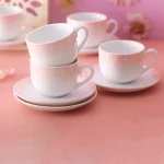سرویس چینی زرین 6 نفره چای خوری ساکورا صورتی (12 پارچه)