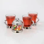 سرویس چایخوری تک استیل مدل الفی (استیل)