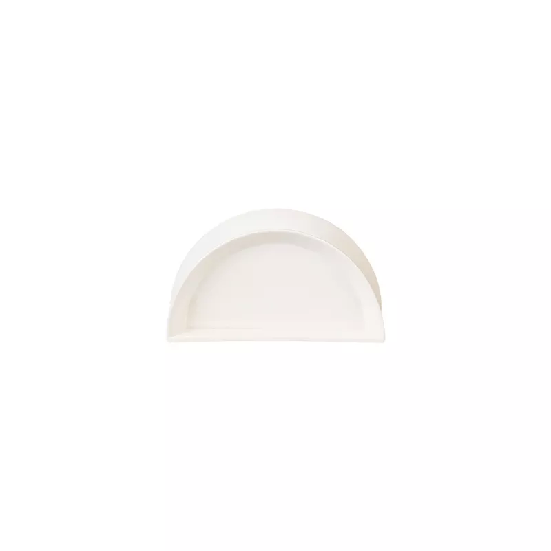 جای دستمال کاغذی چینی زرین فرم اس سفید (سایز 15)