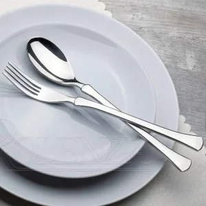 سرویس قاشق و چنگال 18 نفره رولنزا مدل B35 استیل براق (106 پارچه)