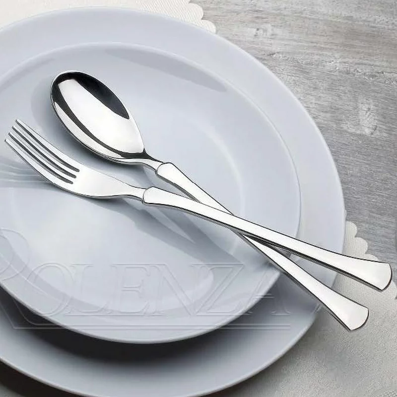 سرویس قاشق و چنگال 18 نفره رولنزا مدل B35 استیل براق (106 پارچه)