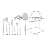 سرویس قاشق و چنگال 6 نفره رولنزا مدل A42 استیل براق (39 پارچه)