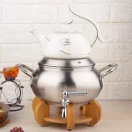 ست کتری و قوری کروپ ست مدل هانیس استیل مات کد 1402