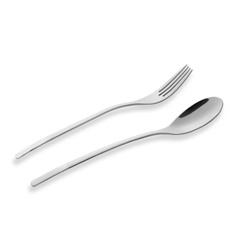 قاشق و چنگال غذاخوری 6 نفره ناب استیل طرح رجینا براق (12 پارچه)