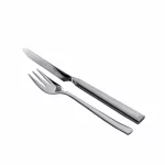 کارد و چنگال میوه خوری 6 نفره رولنزا طرح N03 براق (12 پارچه)