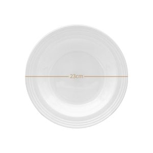 بشقاب گود خورش خوری پارس اپال هتلی سفید (سایز 23)