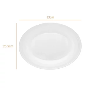 دیس بیضی پارس اپال هتلی سفید (سایز 33)