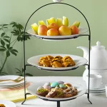 ظرف پذیرایی سه طبقه مونارکی چینی زرین طرح زرین