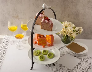 ظرف پذیرایی سه طبقه مونارکی چینی زرین طرح زرین