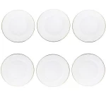 بشقاب میوه خوری چینی زرین 6 نفره زرین ایتالیااف (سایز 19)