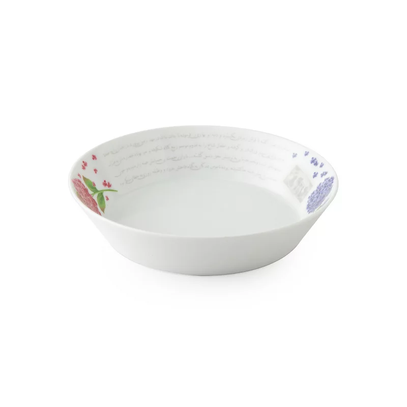 بشقاب گود چینی زرین فرم اس غزل (سایز 19)