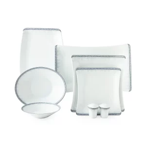 سرویس چینی زرین 6 نفره غذاخوری وایت رز وینچی (30 پارچه)