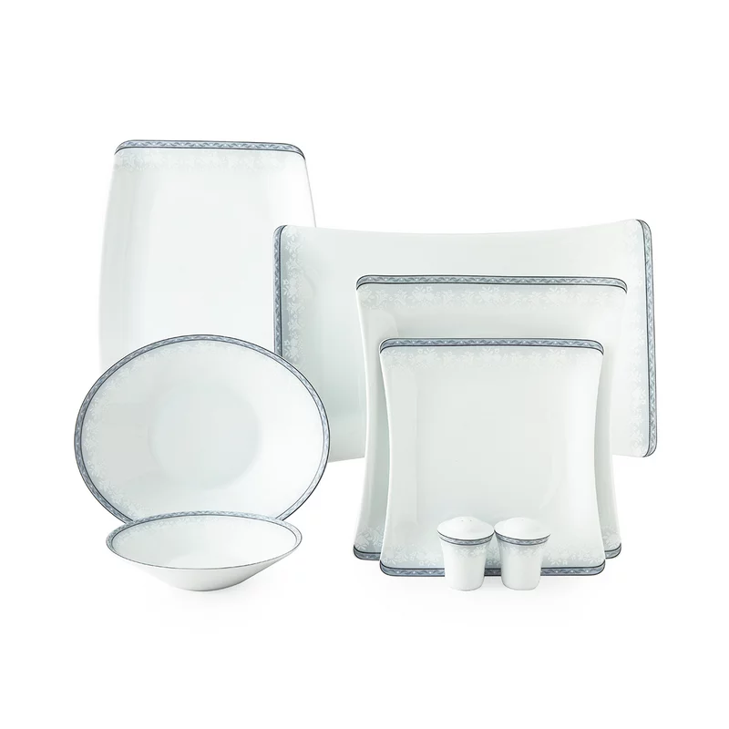 سرویس چینی زرین 6 نفره غذاخوری وایت رز وینچی (30 پارچه)