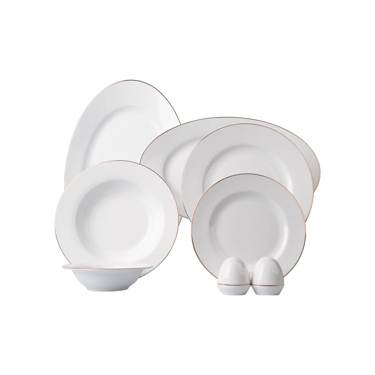 سرویس چینی زرین 6 نفره غذاخوری زرین رزگلد (28 پارچه)