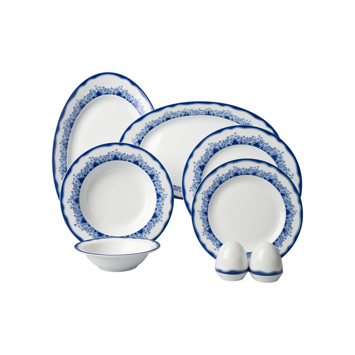 سرویس چینی زرین 6 نفره غذاخوری ماهور ایتالیااف (28 پارچه)